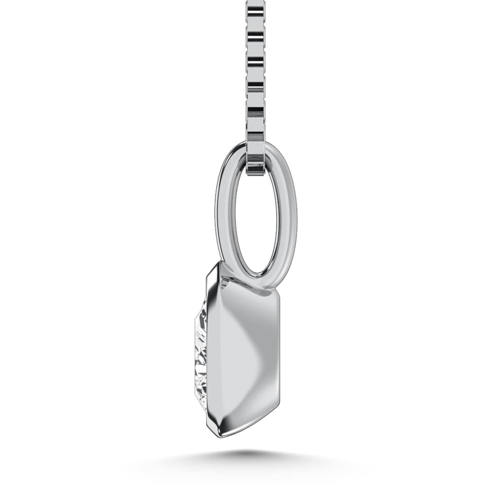 10K White Gold Lab Grown Diamond 1/6 Ct.Tw. Pear Shape  Solitaire Pendant