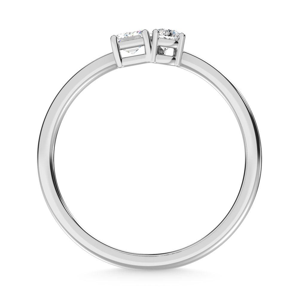 10K White Gold Lab Grown Diamond 3/8 Ct.Tw. Fashion Ring