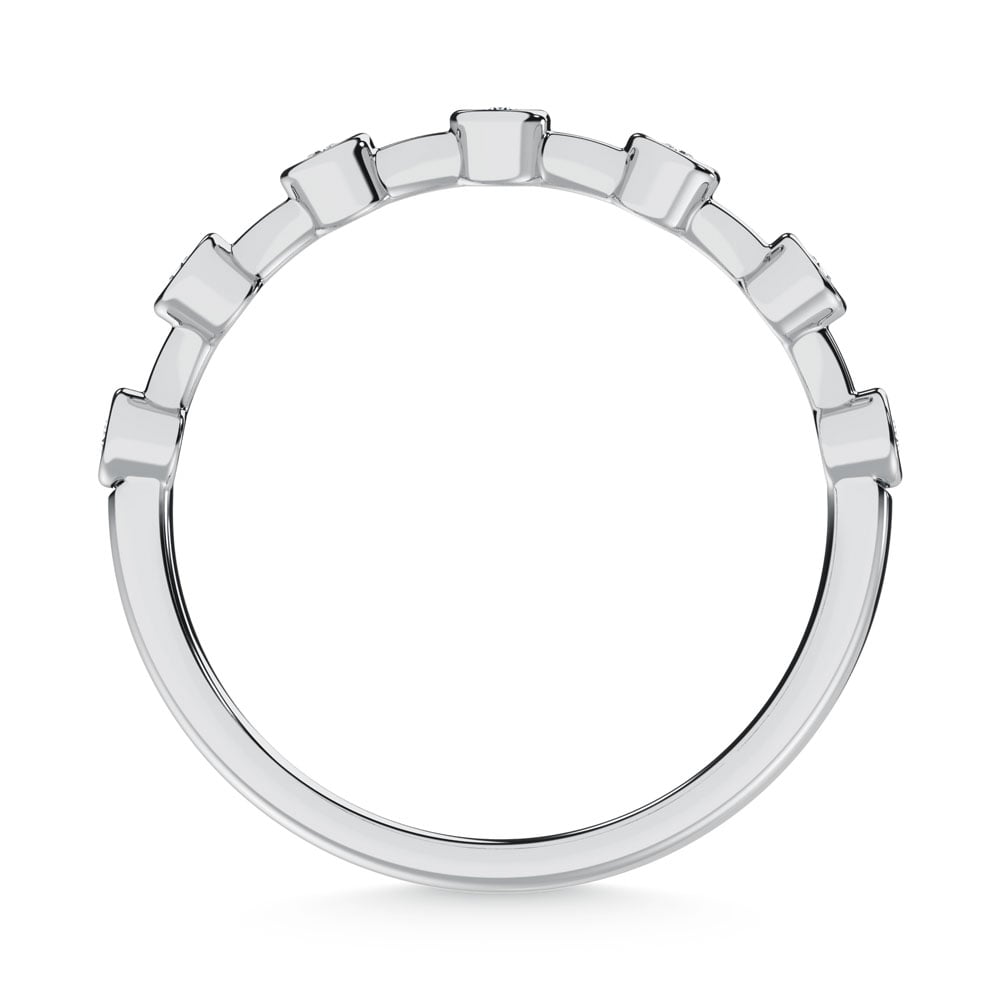 10K White Gold Lab Grown Diamond 1/10 Ct.Tw. Stackable Band