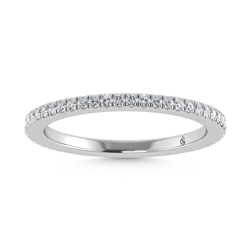 14K White Gold Lab Grown Diamond 1/5 Ct.Tw. Ladies Band