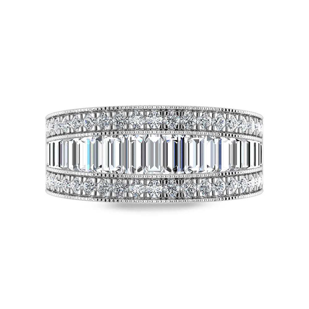 14K White Gold Lab Grown Diamond 1 3/8 Ct.Tw. Ladies Band