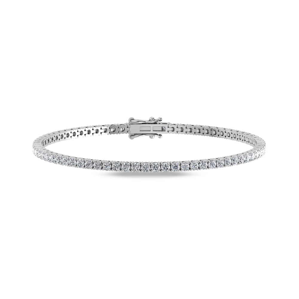 14K White Gold Lab Grown Diamond 5Ct.Tw. Tennis Bracelet (7 Inches)