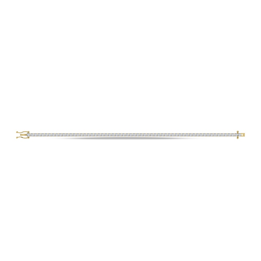 14K Yellow Gold Lab Grown Diamond 8 Ct.Tw. Tennies Bracelet