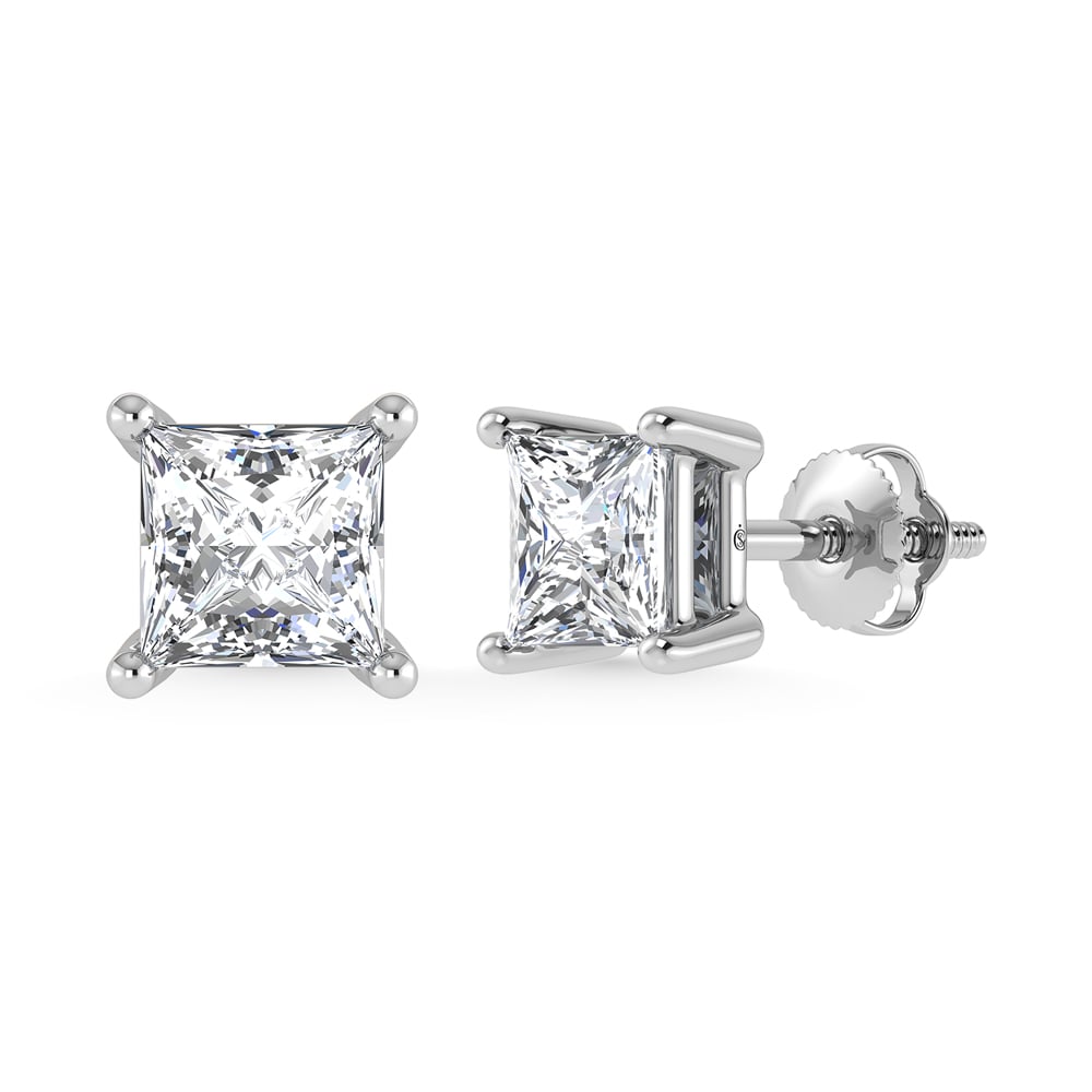 14K White Gold 3/8 Ct.Tw. Premium Diamond Stud Earrings