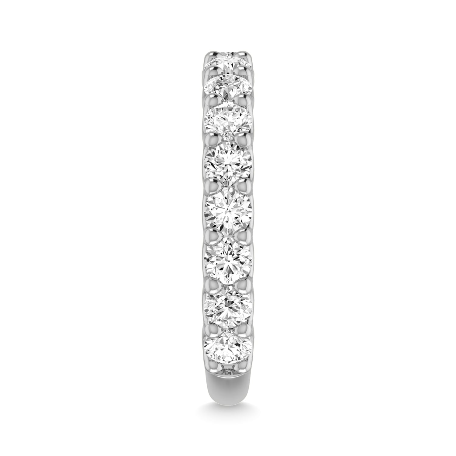14K White Gold Lab Grown Diamond 1 5/8 Ct.Tw. Round Shape Three Forth Way wedding Band (size 6.5)